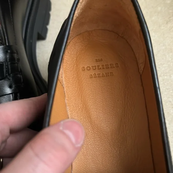 Sezane Amy Loafers Black New without box. Never worn. Wrapping still on loafers. - Picture 5 of 11